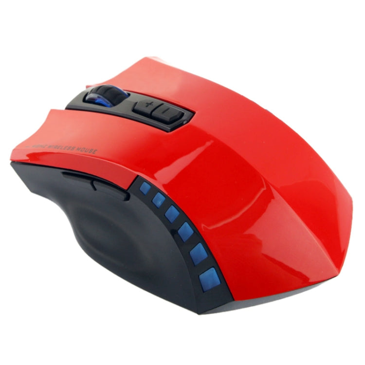 Aula Series 2.4GHz 800-1600-2000 DPI 7D Wireless Optical Mouse with USB Mini Receiver, Plug and Play (Red)