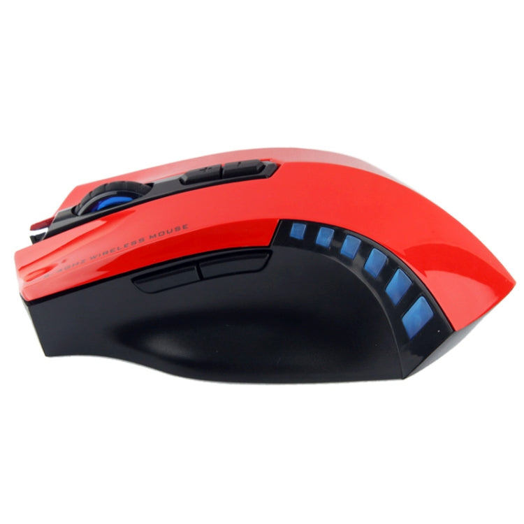 Aula Series 2.4GHz 800-1600-2000 DPI 7D Wireless Optical Mouse with USB Mini Receiver, Plug and Play (Red)