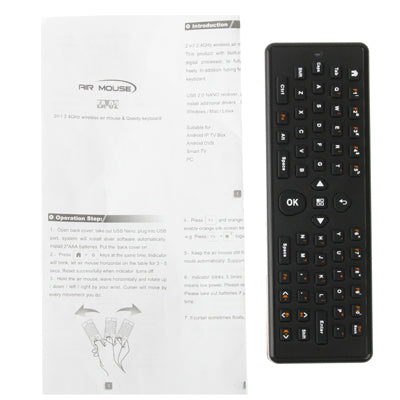 EA-02 2 in 1 2.4GHz Wireless Air Mouse + Keyboard for PC / TV / Media Player / Android TV BOX, Size: 161 x 51 x 20mm