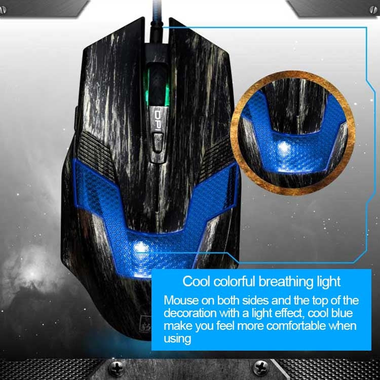 G3 800 / 1200 / 1600 / 2000 DPI High Speed Wired USB 6D Gaming Optical Mouse with LED Backlight (Retro Copper)