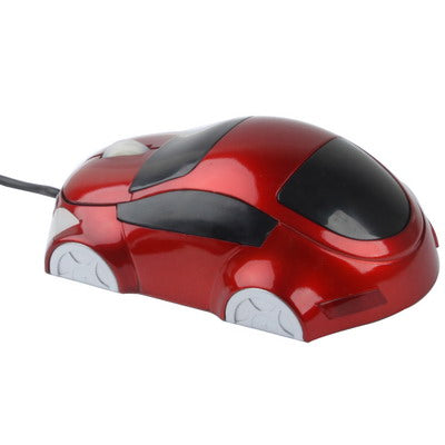 Car Shape USB Optical Mouse(Red)