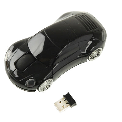 2.4GHz Wireless Car Style Optical Mouse with USB Mini Receiver, Plug and Play, Working Distance up to 10 Meters