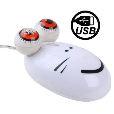 Frog Style 800DPI 3D Cartoon USB Optical Mouse(White)
