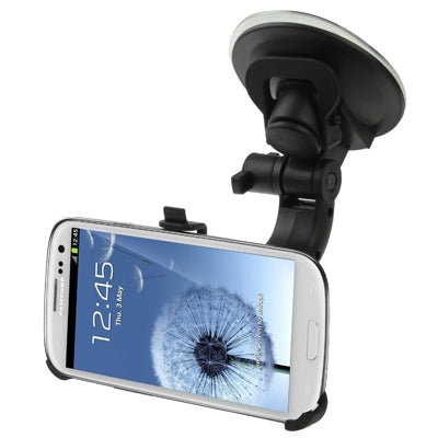 Suction Cup Car Holder for Galaxy S III / i9300, Support 360 Degree Rotation(Black)