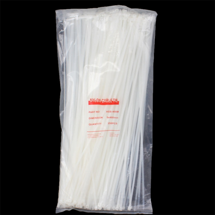 40cm Self-Locking Nylon Cable Wire Zip Ties (250pcs in one packing, the price is for 250pcs)(White)