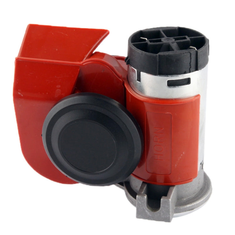 Compact Motorcycle Air Horn with Relay (YSK-888)(Red)