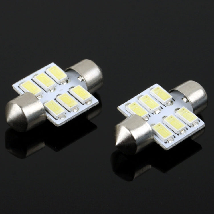 31mm 6 LED 5630 SMD Car Bulb Reading Light (Pair)