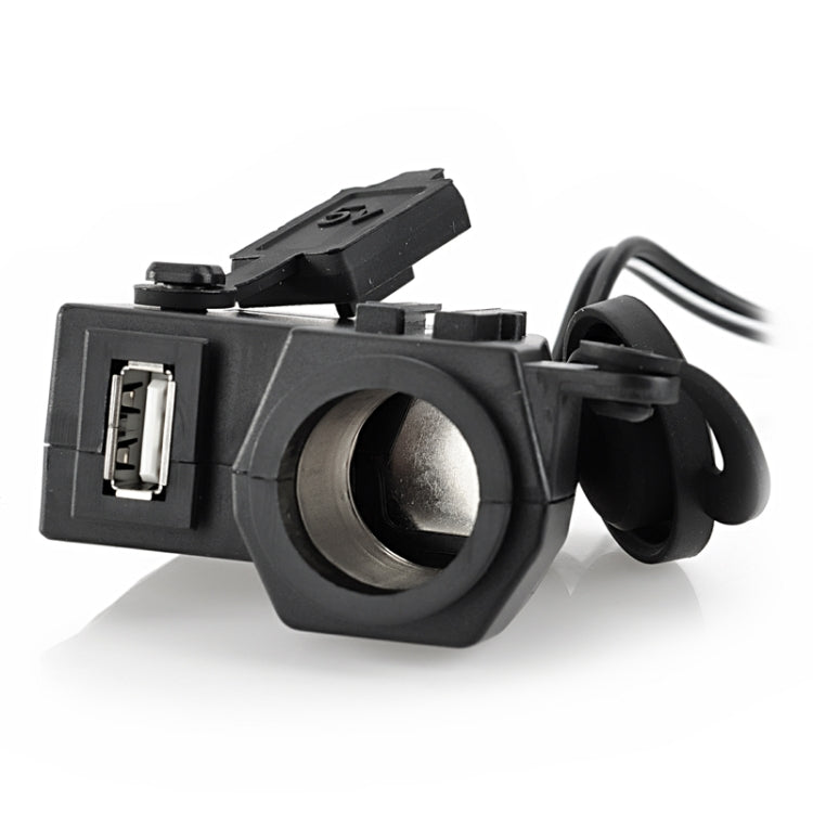 Waterproof USB Charging Dock Station Set for Cellphone / GPS / Motorcycle / Other Devices(Black)