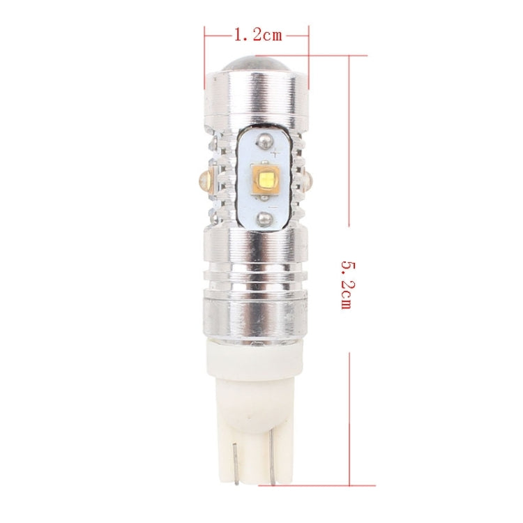 T10 25W 1250LM 6500K White Light 5 XT-E LED Car clearance light , Constant Current , DC12-24V ( Silver + Yellow )