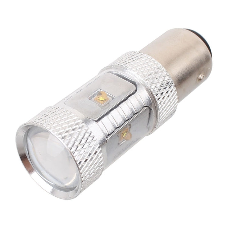 1157/BAY15D 30W 700LM 6500K White Light 6LEDs Car Foglight , Constant Current , DC12-24V ( Silver + Yellow )