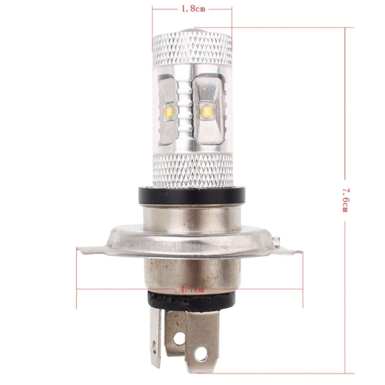 H4 30W 700LM 6500K White Light 6 cree LED Car Foglight , Constant Current , DC12-24V ( Silver + Yellow )