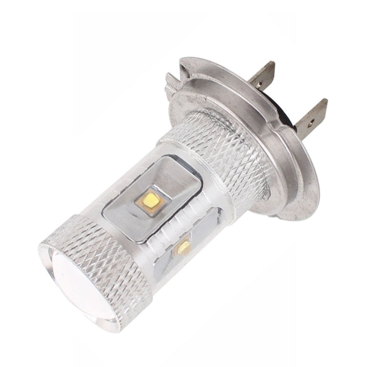 H7 30W 700LM 6500K White Light 6 cree-LED Car Foglight , Constant Current , DC12-24V ( Silver + Yellow )