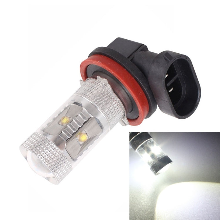 H11 30W 700LM 6500K White Light 6 cree LED Car Foglight , Constant Current , DC12-24V ( Silver + Black )