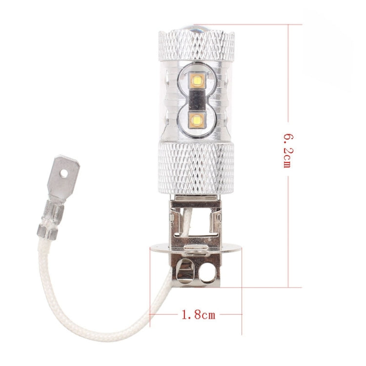 H3 50W 750LM 6500K White Light 10-3535-LEDs Car Foglight , Constant Current , DC12-24V