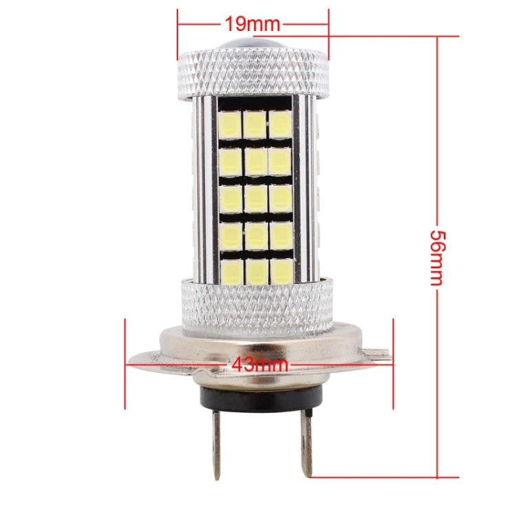 2 PCS H7 12.6W 630LM 6500K White Light 2835 SMD 66 LED Car Fog Light, DC12V