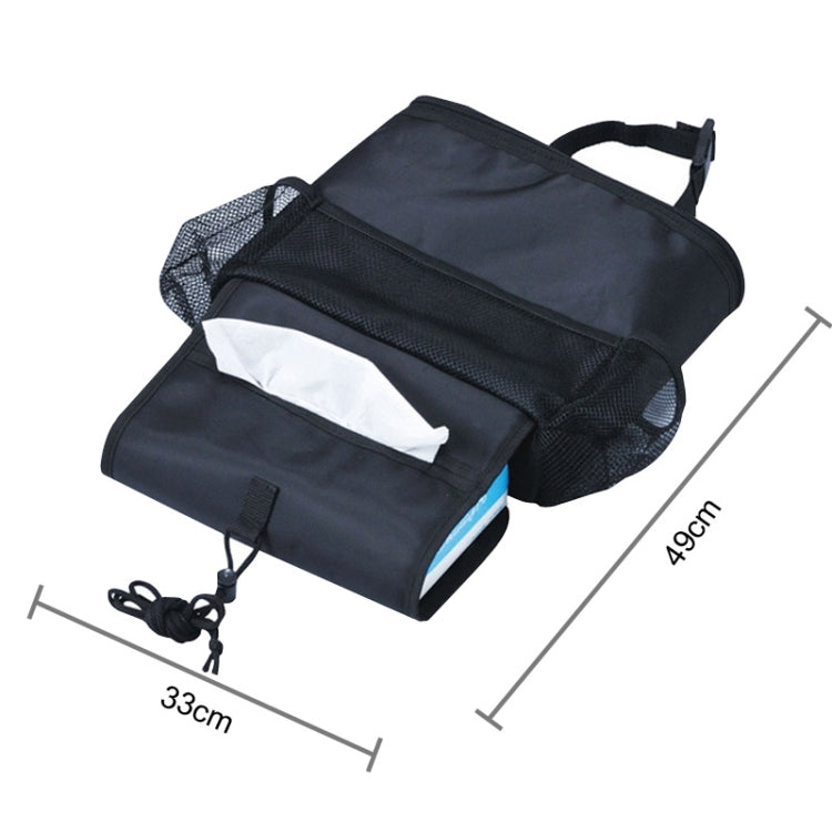 Multi-Pocket Insulation Cold Car Seat Back Storage Bag(Black)