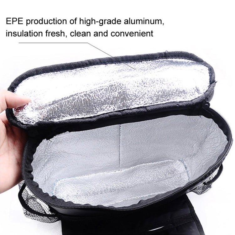 Multi-Pocket Insulation Cold Car Seat Back Storage Bag(Black)