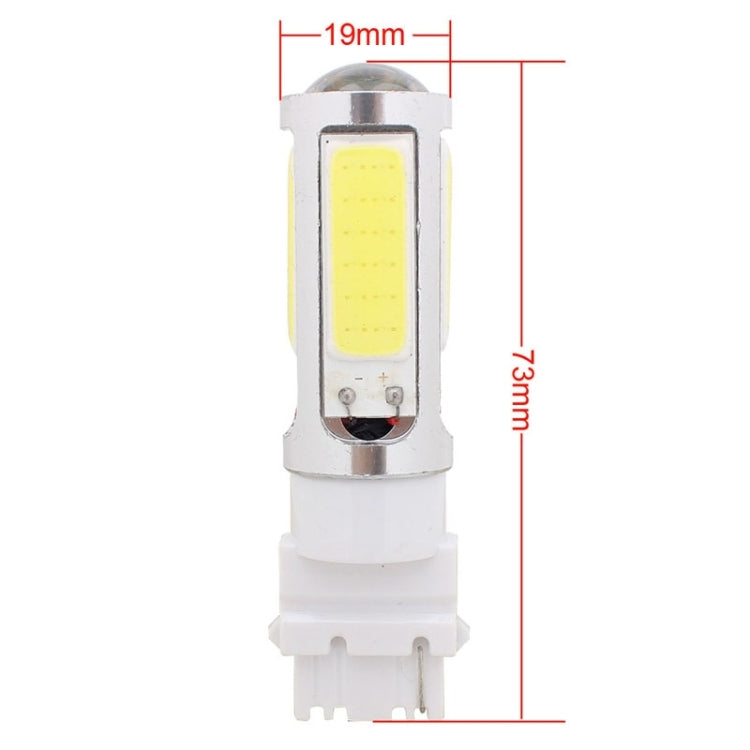 2PCS T25 Single Wire 1250LM 20W + 5W 5 x COB LED White Light Car Rear Fog Lamp Bulb, DC 12V