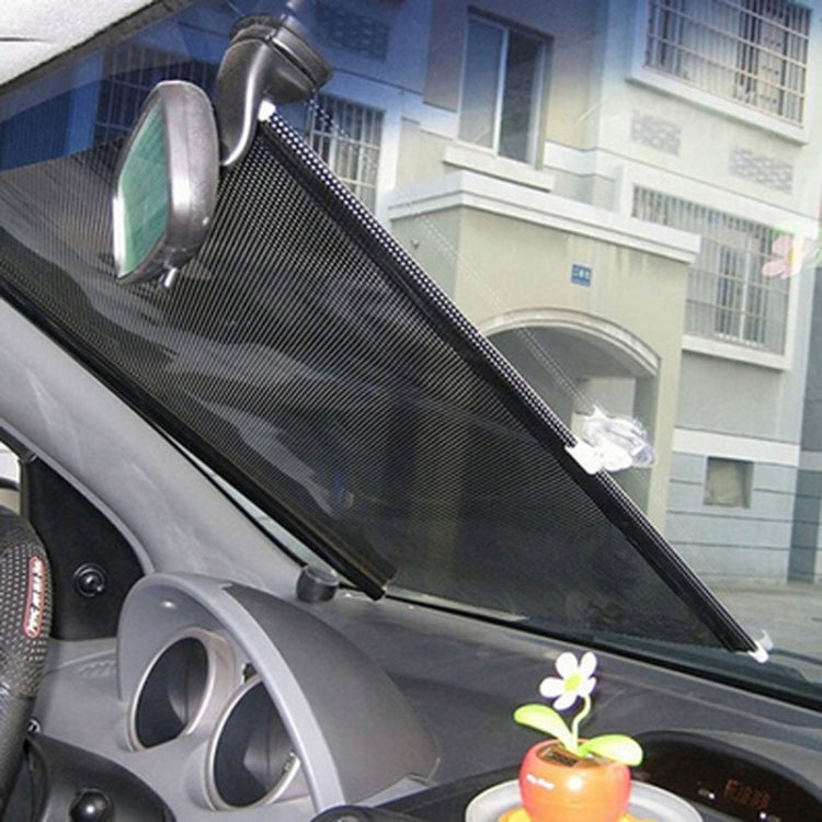 Retractable Car Window Sun Shade for Automobile Front and Back Windshield, Size: 125cm x 50cm, Random Color Delivery