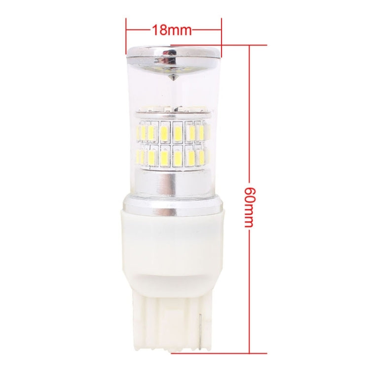 T20 Single Wire 4.8W 480LM 6500K White Light 48 SMD 3014 LED Car Rear Fog Light Lamp Bulb for Vehicles, Constant Current, DC 12-24V