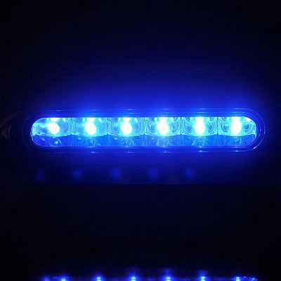 2 x 6 LED Day Light Blue & Red Driving Lamp for Car Truck