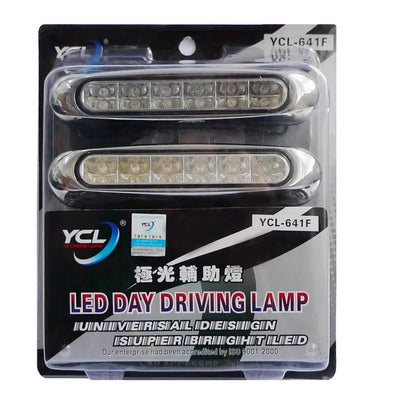 2 x 6 LED Day Light Blue & Red Driving Lamp for Car Truck