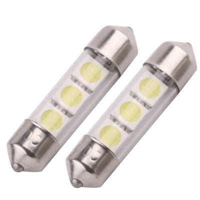 36mm Super White 3 LED Car Bulb Reading Light (Pair)