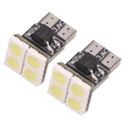 T10 Error-Free 4 LED Super White Car Light Bulb (Pair)
