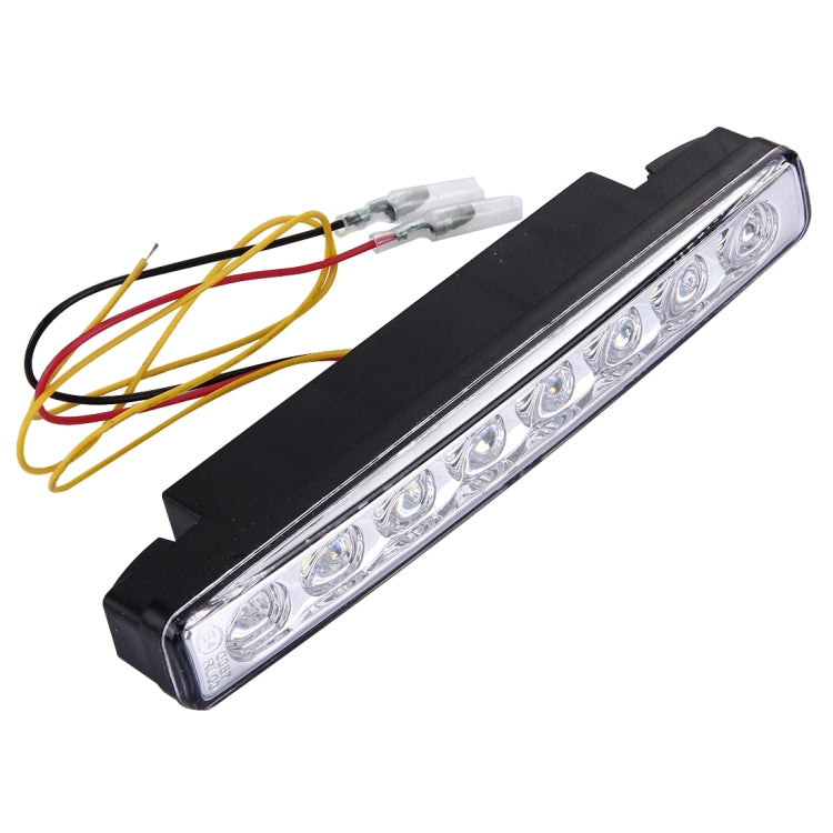 2 PCS Universal White 8 LED Daytime Running Light Kit for Car