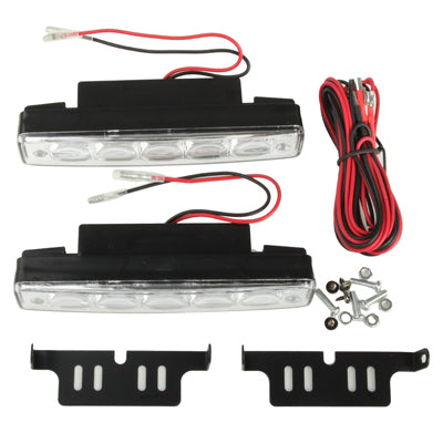 4W Universal Super White 5 LED Daytime Running Light for Car