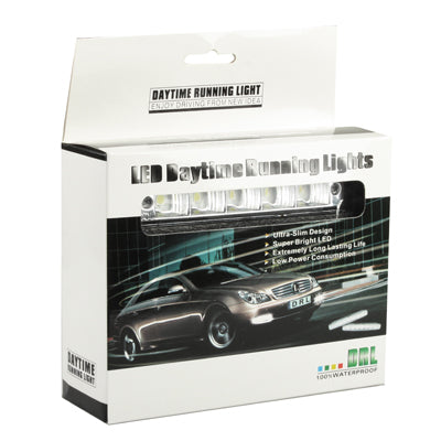 4W Universal Super White 5 LED Daytime Running Light for Car