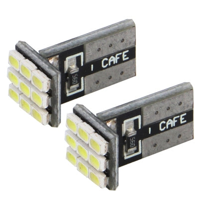 T10 White 9 LED 3020 SMD Car Signal Light Bulb (Pair)