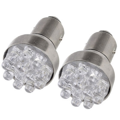 1157 White 12 LED Car Signal Light Bulb (Pair)