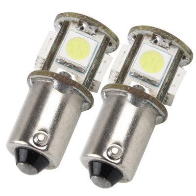 BA9S Green 5 LED Car Signal Light Bulb (Pair)(Green Light)