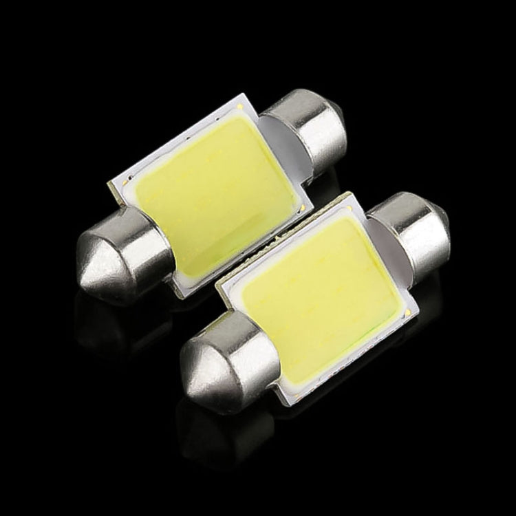 1 Pair 36mm 1.5W White LED Car Signal Light Bulb