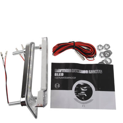 Universal White 8 LED Daytime Running Light for Car