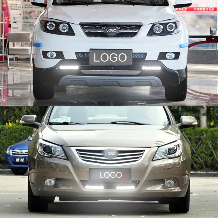 2 PCS 5 LED White Light Daytime Running Light Lamp for Car(Black)