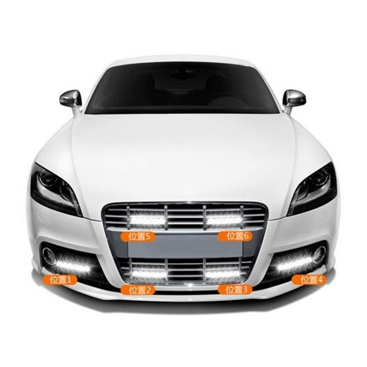 2 PCS 5 LED White Light Daytime Running Light Lamp for Car(Black)
