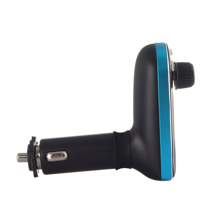 Car MP3 Transmitter with Dual USB Car Charger, Support Music Play Function(Blue)