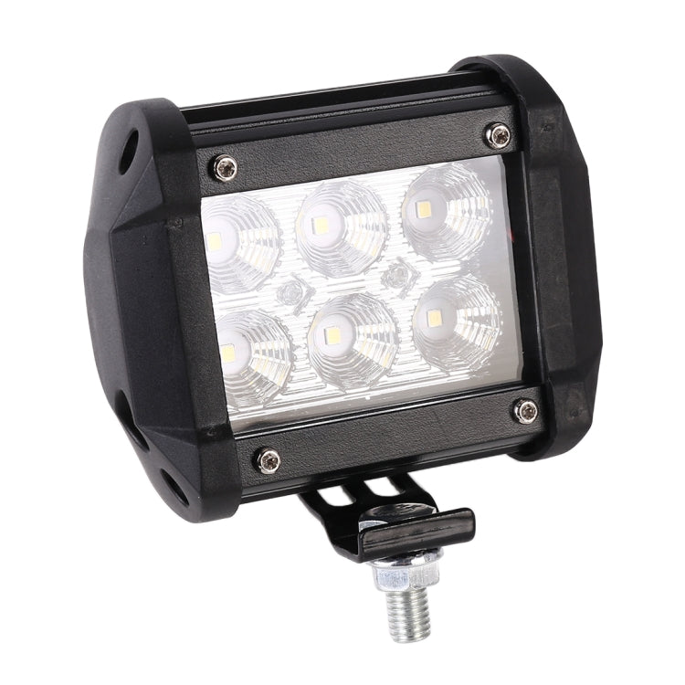 18W 6 LED White Light Floodlight Engineering Lamp / Waterproof IP67 SUVs Light, DC 10-30V(Black)