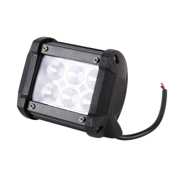 18W 6 LED White Light Floodlight Engineering Lamp / Waterproof IP67 SUVs Light, DC 10-30V(Black)