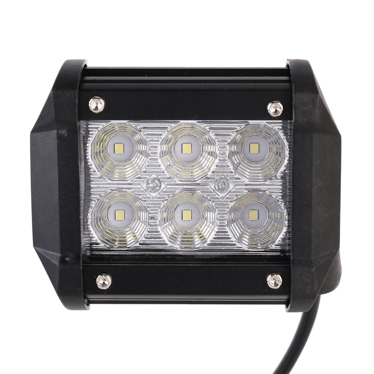 18W 6 LED White Light Floodlight Engineering Lamp / Waterproof IP67 SUVs Light, DC 10-30V(Black)