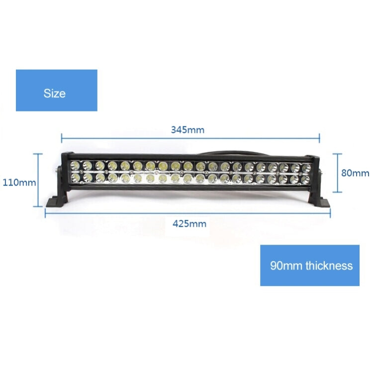 72W Bridgelux 24 LED White Light High Power Long Floodlight Engineering Lamp / Waterproof IP67 SUVs Light, DC 10-30V(Black)