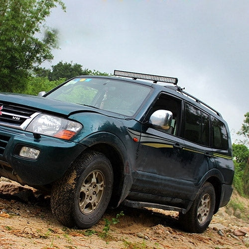 120W Bridgelux 40 LED White Light High Power Long Floodlight Engineering Lamp / Waterproof IP67 SUVs Light, DC 10-30V(Black)