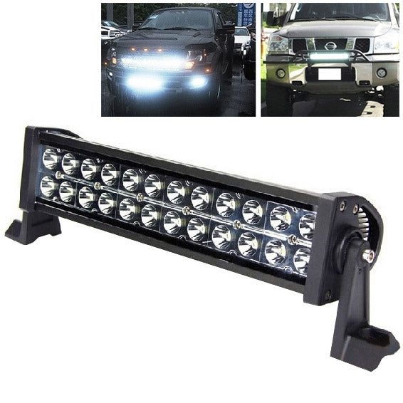 72W Bridgelux 24 LED White Light High Power Long Condenser Engineering Lamp / Waterproof IP67 SUVs Light, DC 10-30V(Black)