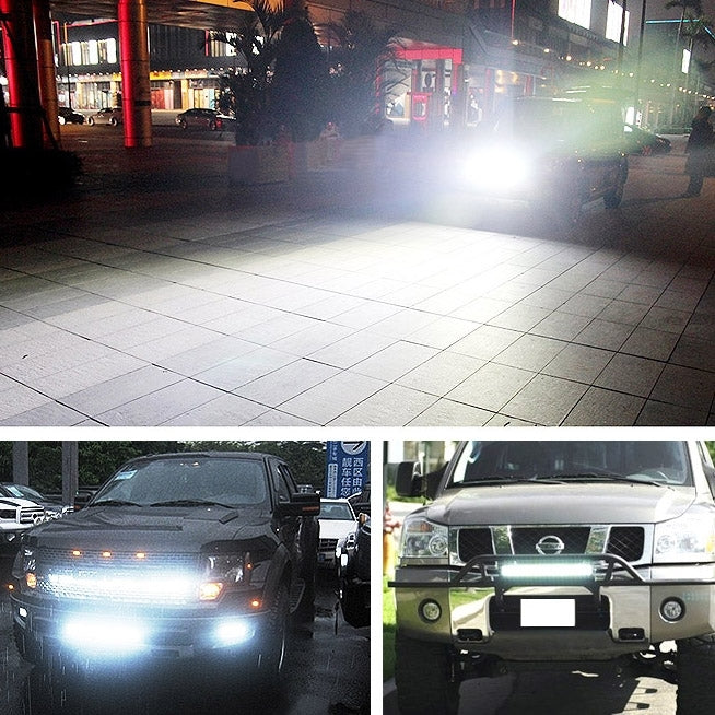 72W Bridgelux 24 LED White Light High Power Long Condenser Engineering Lamp / Waterproof IP67 SUVs Light, DC 10-30V(Black)