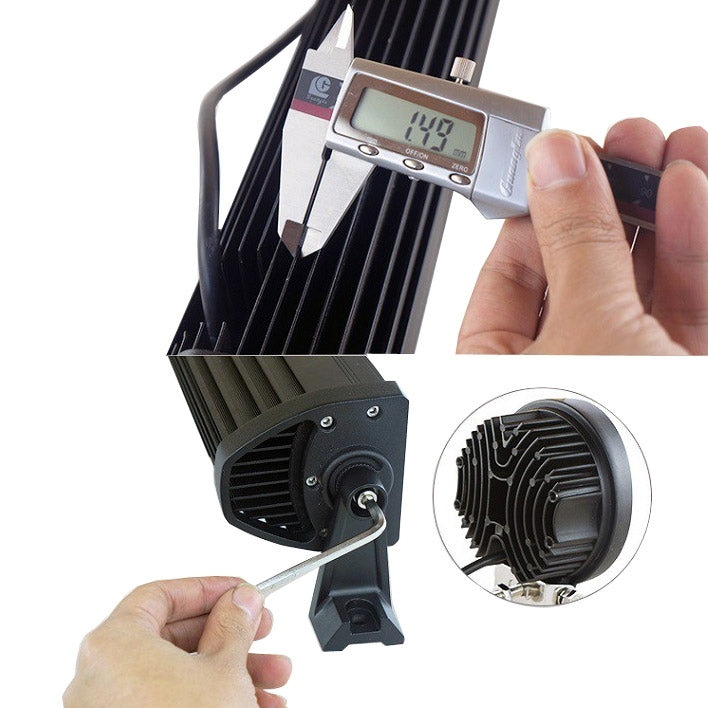 120W Bridgelux 40 LED White Light High Power Long Condenser Engineering Lamp / Waterproof IP67 SUVs Light, DC 10-30V(Black)