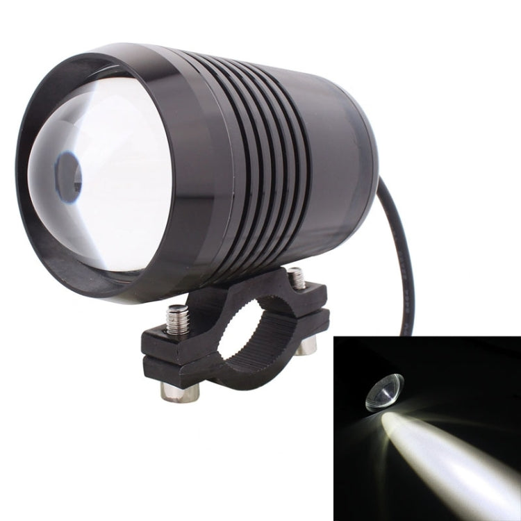 10W 900LM White Light 6500K 1-LED 3-Mode Wired Motorcycle Headlamp, Wire Length:40cm, DC 12V-24V