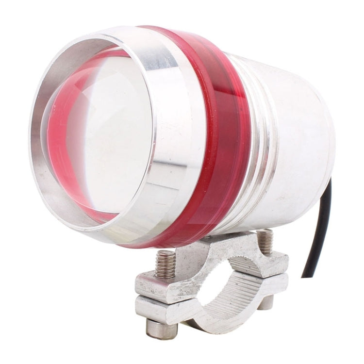 10W 900LM White Light 6500K 1-LED 3-Mode Wired Motorcycle Headlamp, Wire Length:40cm, DC 12V-24V