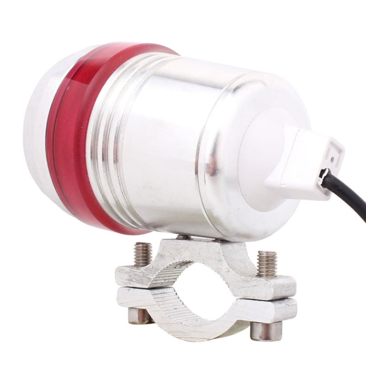 10W 900LM White Light 6500K 1-LED 3-Mode Wired Motorcycle Headlamp, Wire Length:40cm, DC 12V-24V